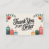 Feminine Elegant Small Business Thank You 名刺 (正面)