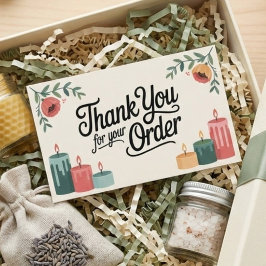 Feminine Elegant Small Business Thank You 名刺