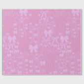 Feminine Flirty Chic Pink Bow Baby or Wedding Show ラッピングペーパー (フラット)