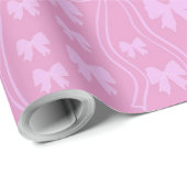 Feminine Flirty Chic Pink Bow Baby or Wedding Show ラッピングペーパー (ロールコーナー)