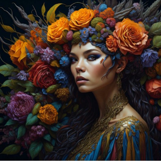 Feminine Flower woman tissue paper Decoupage 薄葉紙