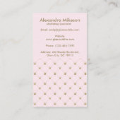 Feminine Gold Crown Chic 名刺 (裏面)