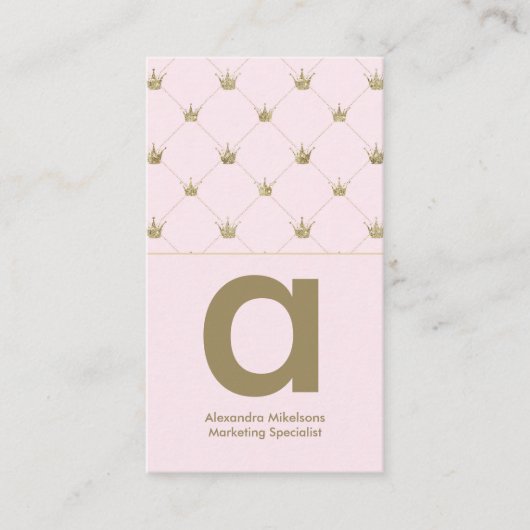 Feminine Gold Crown Chic 名刺 (正面)