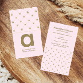 Feminine Gold Crown Chic 名刺