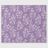 Feminine Lavender Lilac Blossom Floral Pattern ラッピングペーパー (フラット)