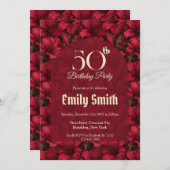 Feminine Lilies Aesthetic Daughter’S Birthday 招待状 (正面/裏面)