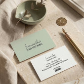 Feminine Minimalist Business Card | Dusty Sage 名刺