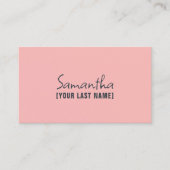 Feminine Minimalist Business Card | Rose Beige 名刺 (正面)
