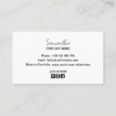 Feminine Minimalist Business Card | Rose Beige 名刺 (裏面)