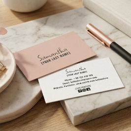 Feminine Minimalist Business Card | Rose Beige 名刺