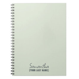 Feminine Minimalist | Dusty Sage ノートブック