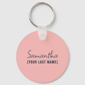 Feminine Minimalist keychain | Rose Beige キーホルダー (正面)