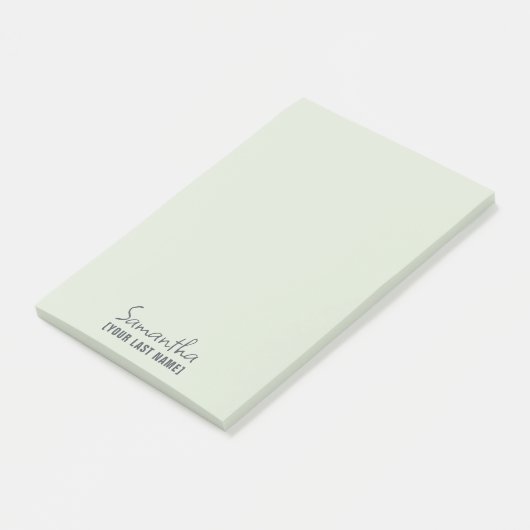 Feminine Minimalist Notepad | Dusty Sage ポストイット (アングル)