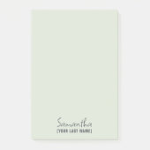 Feminine Minimalist Notepad | Dusty Sage ポストイット (正面)