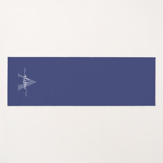 Feminine Monogram Script Calligraphy ヨガマット (正面(横))