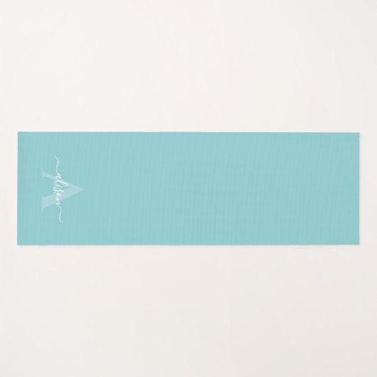 Feminine Monogram Script Calligraphy ヨガマット (正面(横))