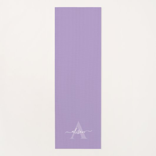 Feminine Monogram Script Calligraphy ヨガマット (正面)