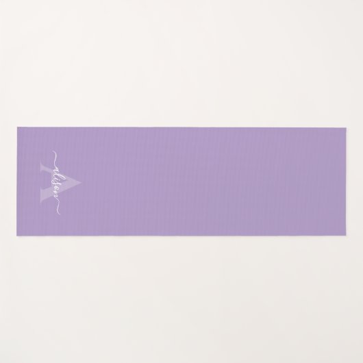 Feminine Monogram Script Calligraphy ヨガマット (正面(横))