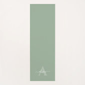 Feminine Monogram Script Calligraphy ヨガマット (正面)