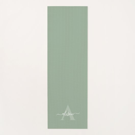 Feminine Monogram Script Calligraphy ヨガマット (正面)