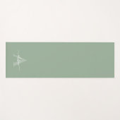 Feminine Monogram Script Calligraphy ヨガマット (正面(横))