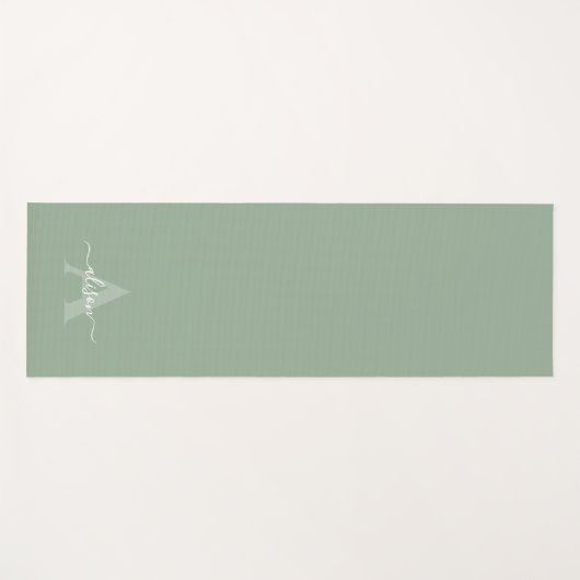 Feminine Monogram Script Calligraphy ヨガマット (正面(横))