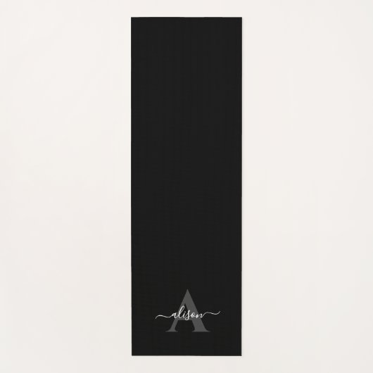 Feminine Monogram Script Calligraphy ヨガマット (正面)