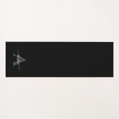 Feminine Monogram Script Calligraphy ヨガマット (正面(横))