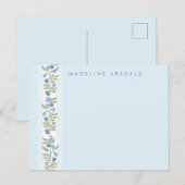 Feminine Personal Stationary Note Card ポストカード (正面/裏面)