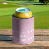 Feminine Pink Modern Minimal Personalized Name 缶クーラー