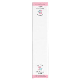 Feminine Pink Whisk Bakery Craft Market ショートテーブルランナー