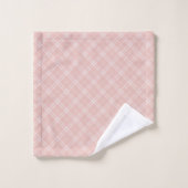 Feminine Plaid Towel Elegant Rose Gold Accent バスタオルセット (ウォッシュタオル)