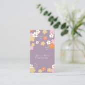 Feminine purple pink white hawaiian exotic flowers 名刺 (スタンド正面)