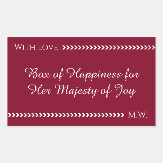 Feminine Romantic Gift Wrap  長方形シール (正面)