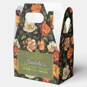 Feminine Rose Floral Birthday Celebration フェイバーボックス (オープン)