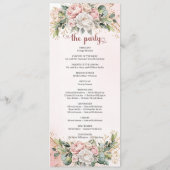 Feminine Rose Gold Flowers Eucalyptus Program プログラム (裏面)