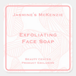 Feminine Rose Pink Beauty Center Product スクエアシール