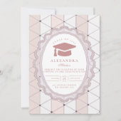 Feminine Scalloped Graduation 招待状 (正面)