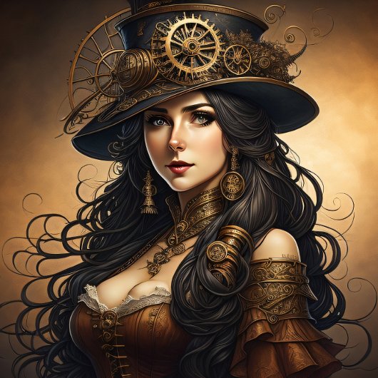 Feminine steampunk woman v10 tissue paper Decoupag 薄葉紙