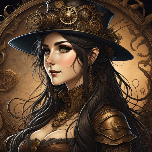 Feminine steampunk woman v11 tissue paper Decoupag 薄葉紙