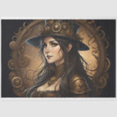 Feminine steampunk woman v11 tissue paper Decoupag 薄葉紙 (正面)