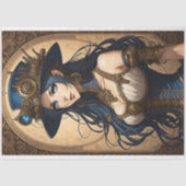Feminine steampunk woman v13 tissue paper Decoupag 薄葉紙 (正面)