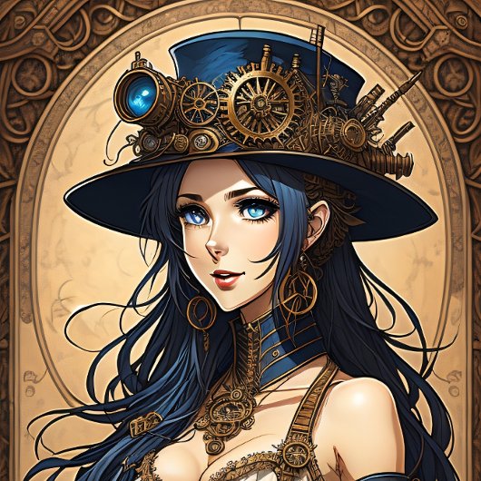 Feminine steampunk woman v13 tissue paper Decoupag 薄葉紙