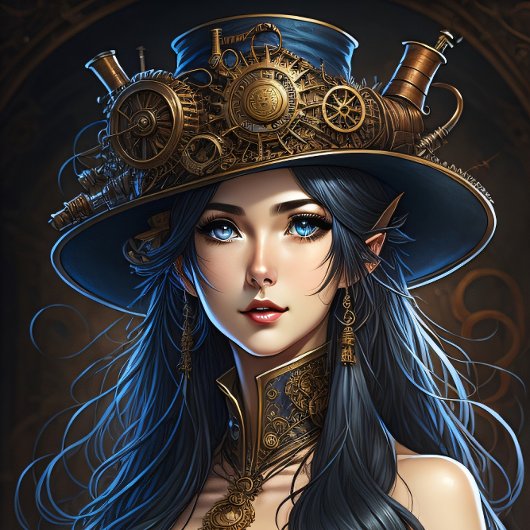 Feminine steampunk woman v15 tissue paper Decoupag 薄葉紙