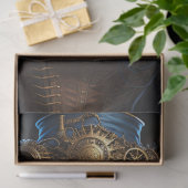 Feminine steampunk woman v15 tissue paper Decoupag 薄葉紙 (ギフト)