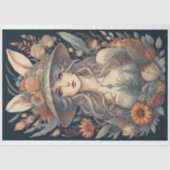 Feminine steampunk woman v22 tissue paper Decoupag 薄葉紙 (正面)