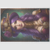 Feminine steampunk woman v3 tissue paper Decoupage 薄葉紙 (正面)