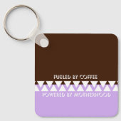 Feminine Striped Typography | Coffee Mom Quote キーホルダー (正面)