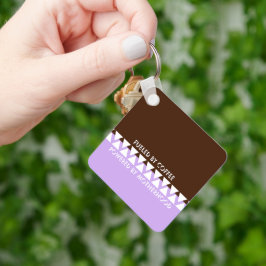 Feminine Striped Typography | Coffee Mom Quote キーホルダー