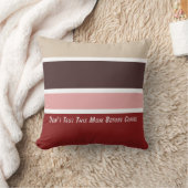 Feminine Stripes Coffee Mom Quote  クッション (ブランケット)